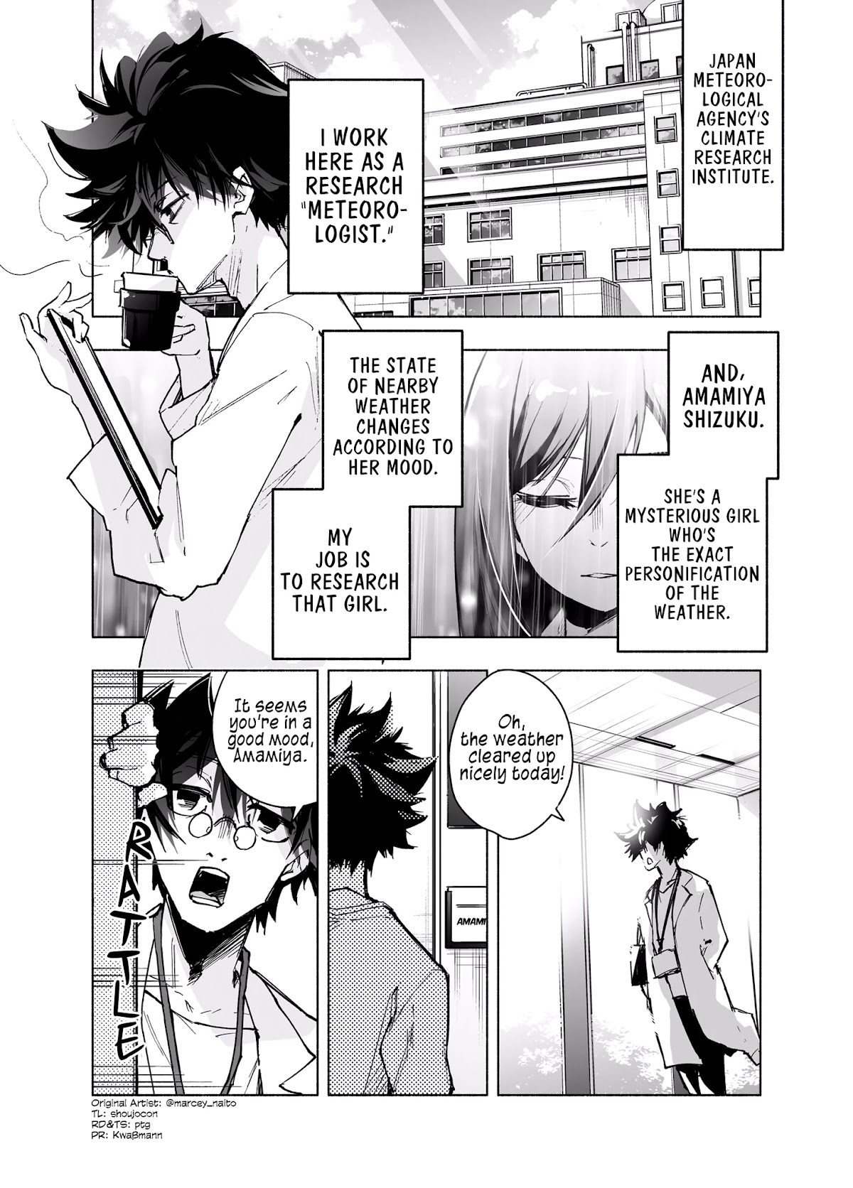 Together with the Rain Chapter 1 page 2 - Chapter 1: When she's in a bad mood, it rains.
