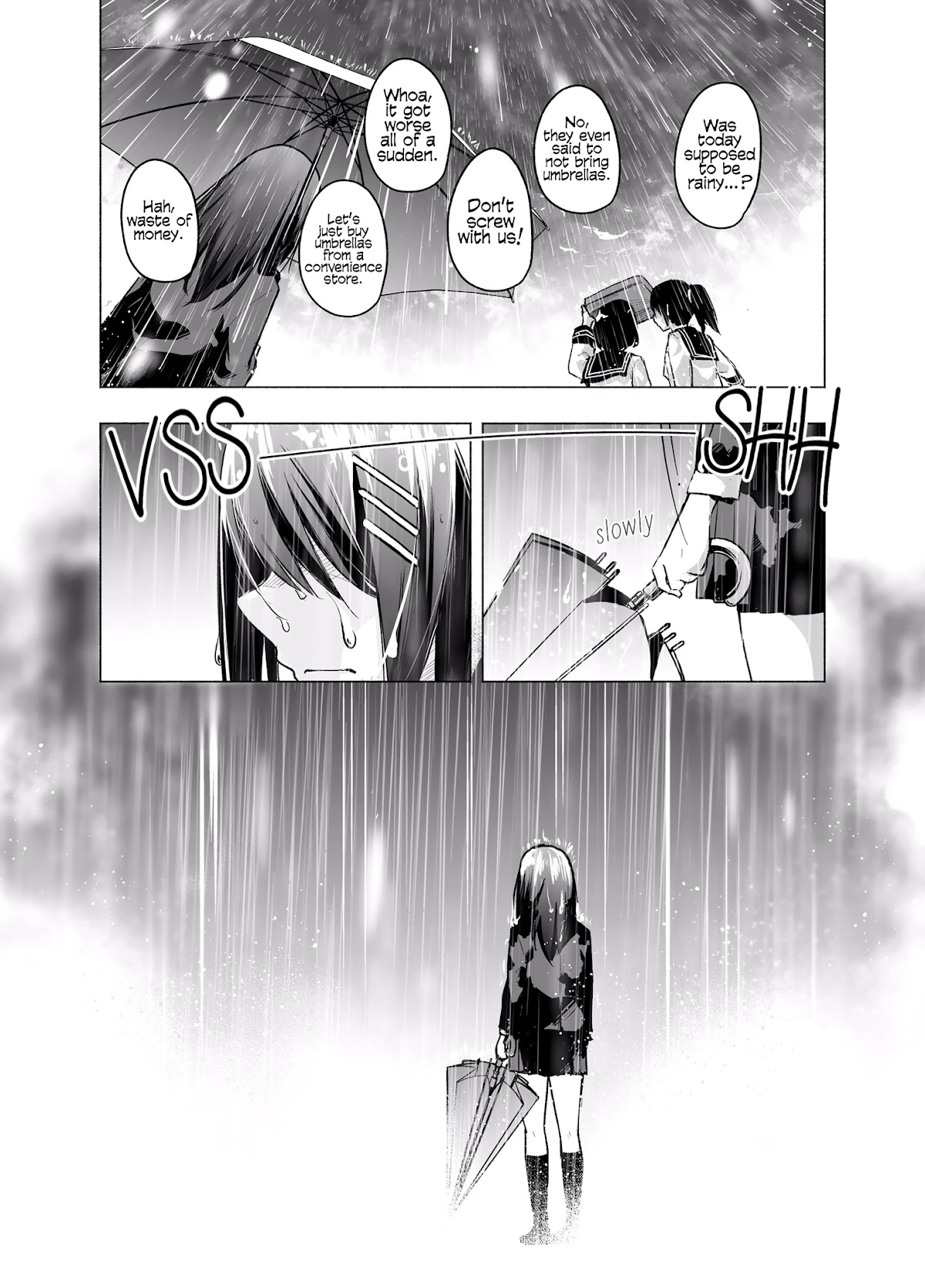 Together with the Rain Chapter 1 page 4 - Chapter 1: When she's in a bad mood, it rains.