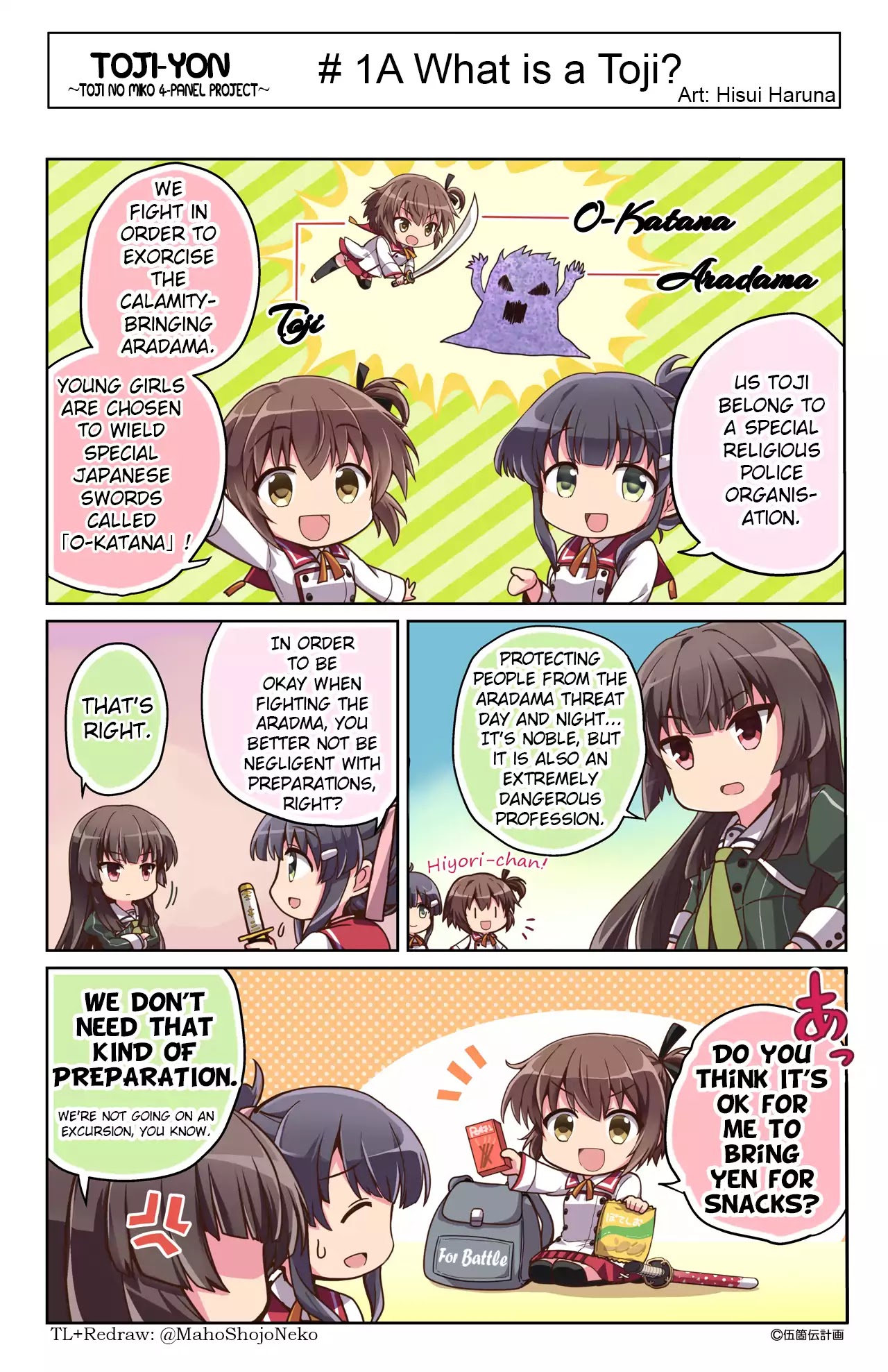 TojiYon: Operation Toji no Tomo 4-Koma Chapter 1.1 page 1 - Chapter 1.1: What is a Toji?