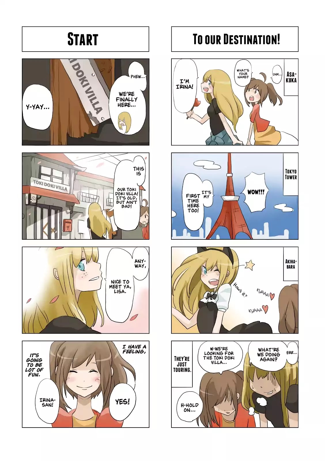 Toki Doki Sou! Chapter 1.1-1 page 10 - Vol.1 Chapter 1.1: Act 1.1: Welcome To The Toki Doki Villa