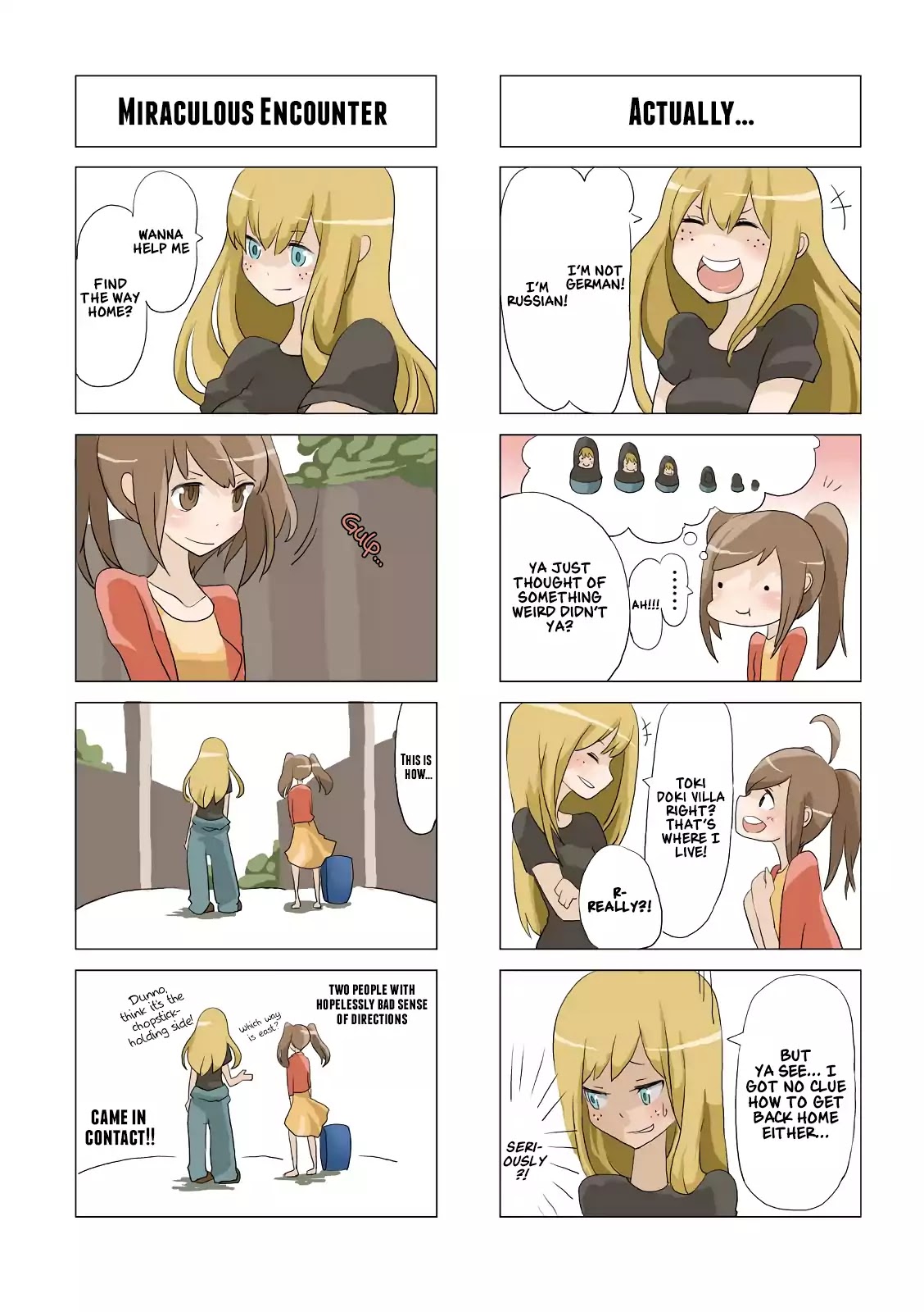 Toki Doki Sou! Chapter 1.1-1 page 9 - Vol.1 Chapter 1.1: Act 1.1: Welcome To The Toki Doki Villa