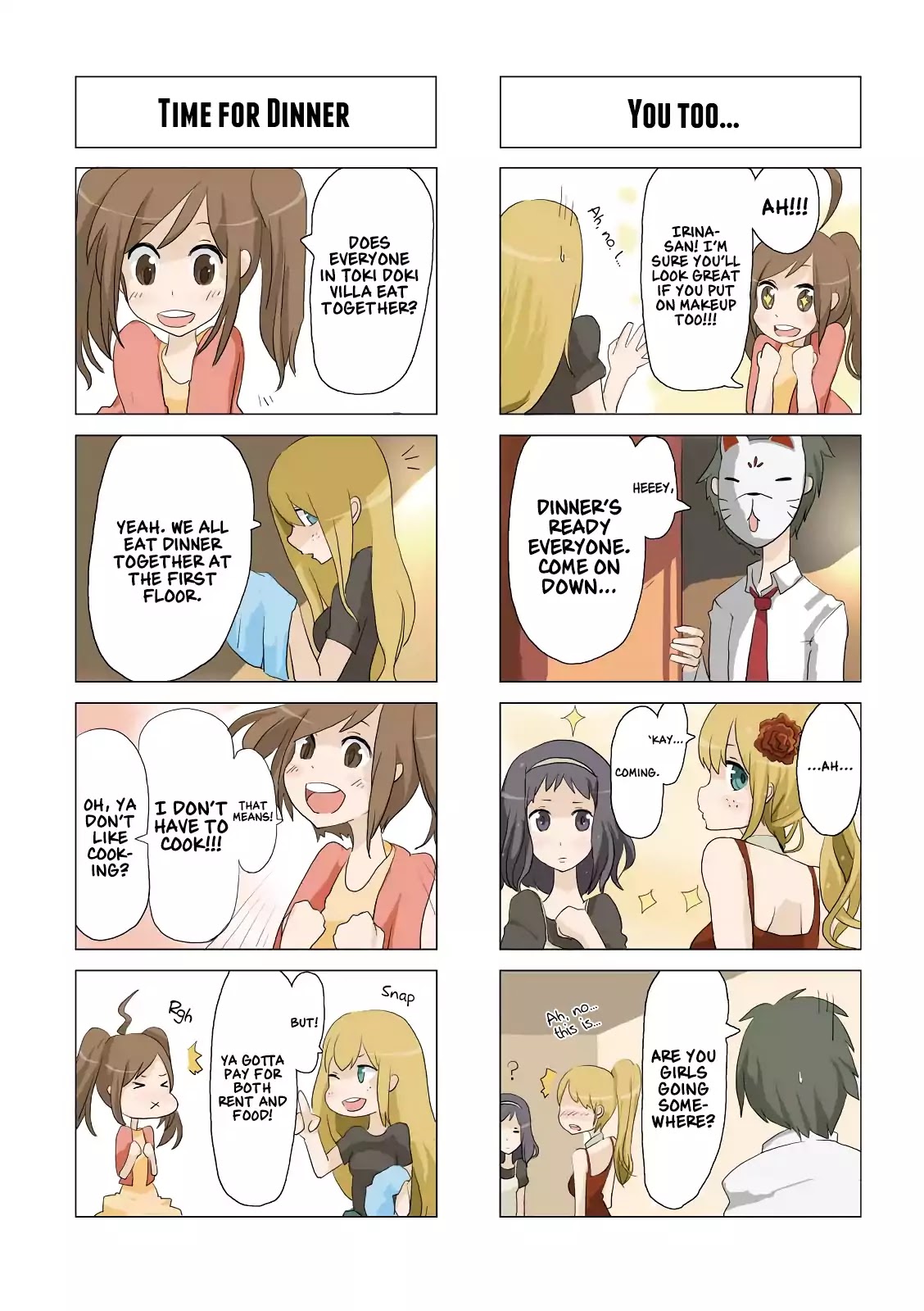 Toki Doki Sou! Chapter 1.1-2 page 7 - Vol.1 Chapter 1.2: Act 1.2: Welcome To The Toki Doki Villa