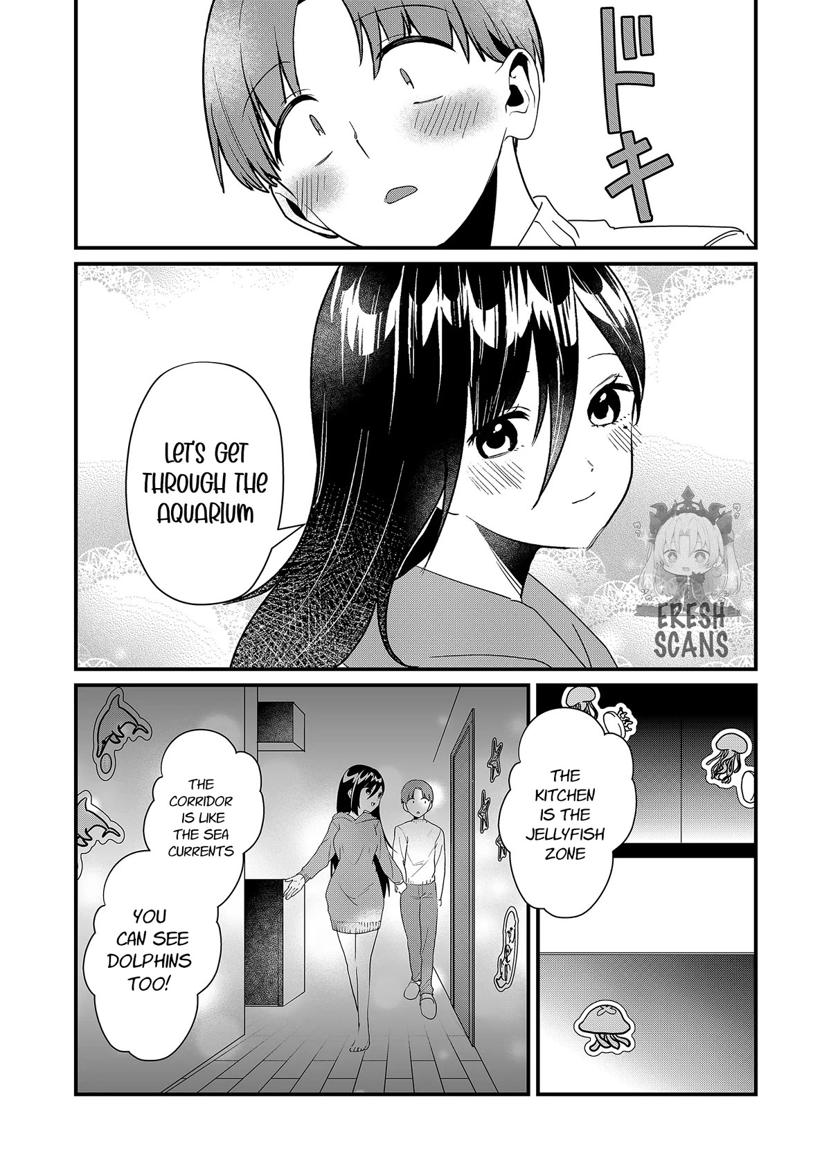 Tokimori-san Is Completely Defenseless!! Chapter 21 page 9 - Chapter 21: Tokimori-san and aquarium