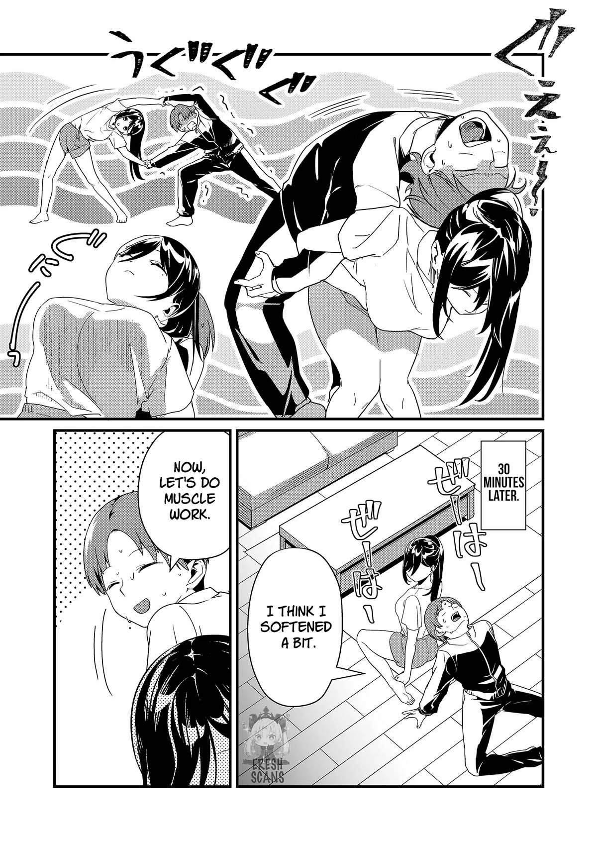 Tokimori-san Is Completely Defenseless!! Chapter 22 page 7 - Chapter 22: Stretching with Tokimori-san