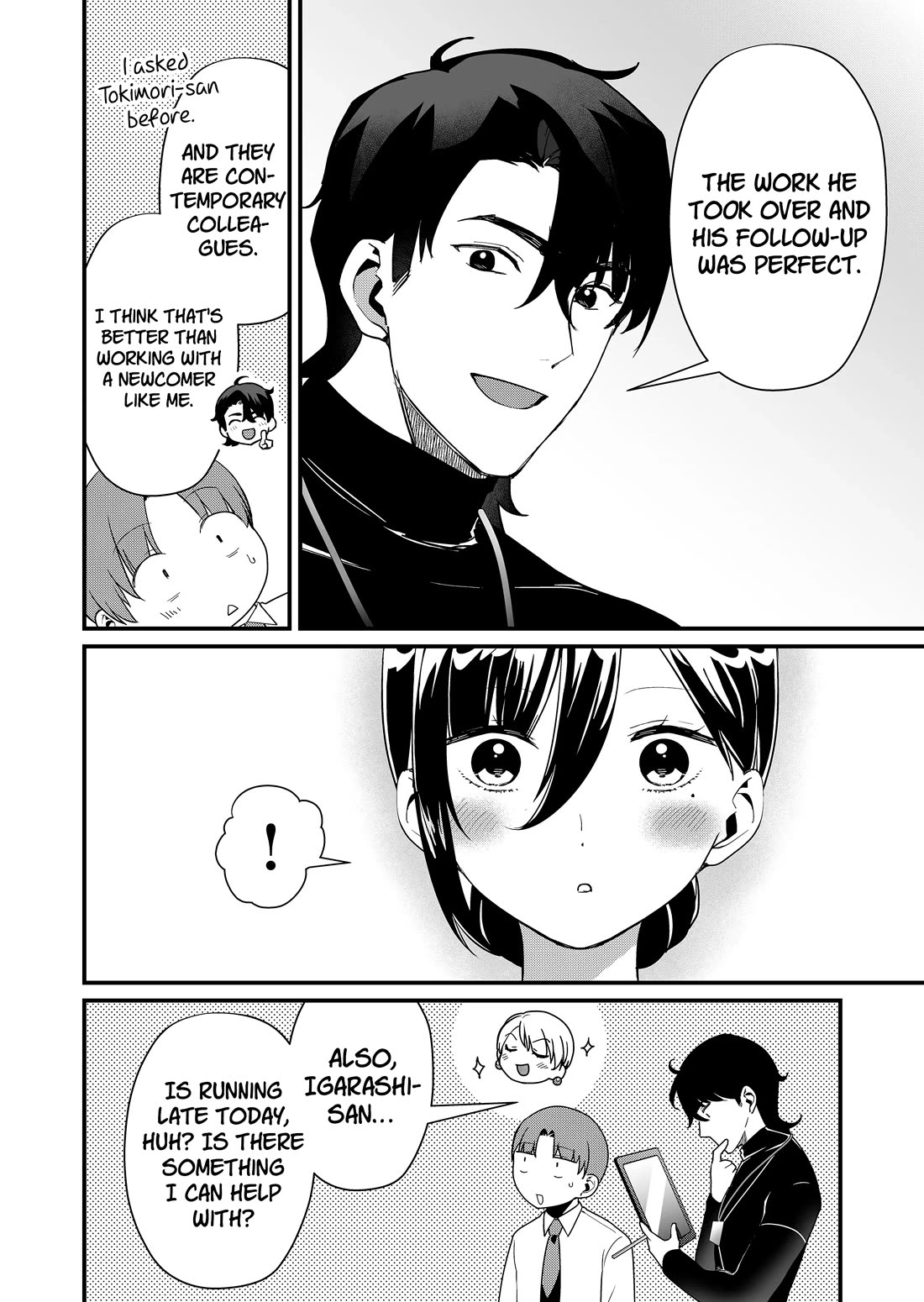 Tokimori-san Is Completely Defenseless!! Chapter 39 page 3 - Chapter 39: Tokimori-san's work