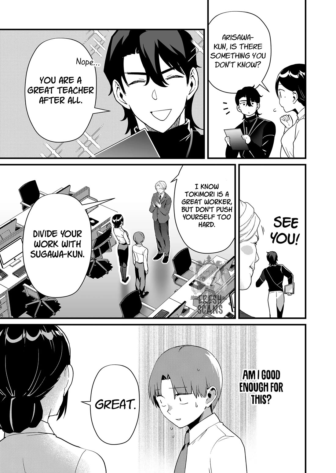 Tokimori-san Is Completely Defenseless!! Chapter 39 page 4 - Chapter 39: Tokimori-san's work