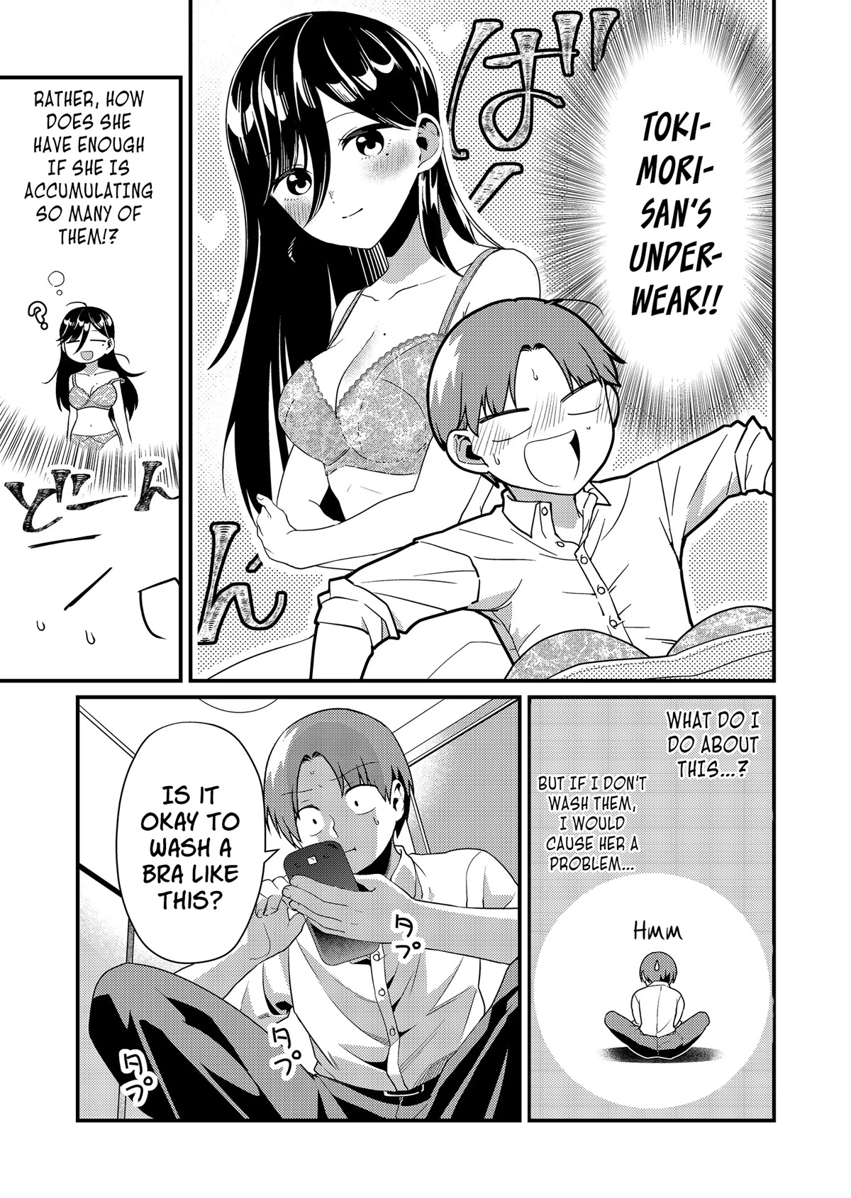 Tokimori-san Is Completely Defenseless!! Chapter 4 page 6 - Chapter 4: Tokimori-san and laundry