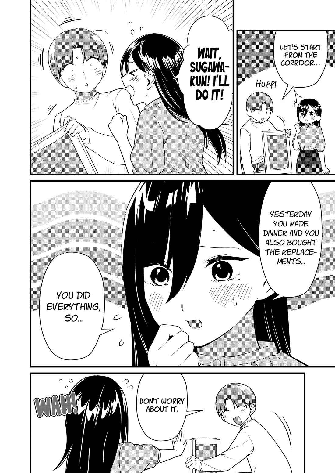 Tokimori-san Is Completely Defenseless!! Chapter 42 page 4 - Chapter 42: Tokimori-san replacing a light bulb