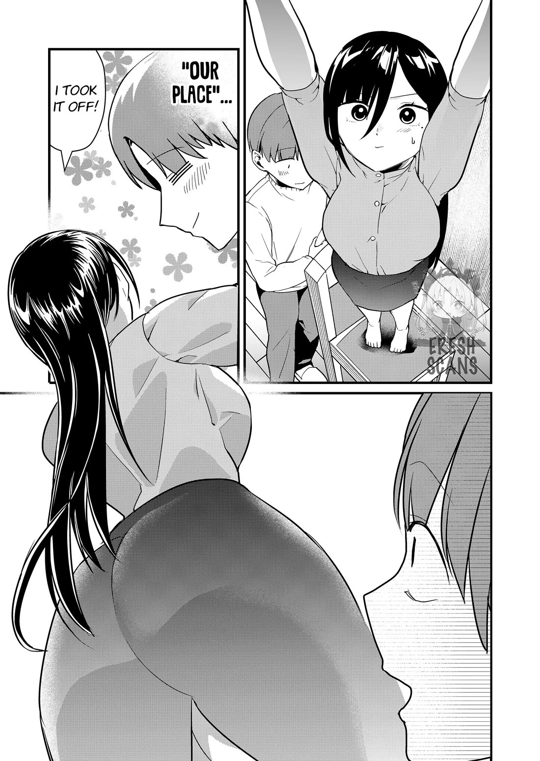 Tokimori-san Is Completely Defenseless!! Chapter 42 page 6 - Chapter 42: Tokimori-san replacing a light bulb