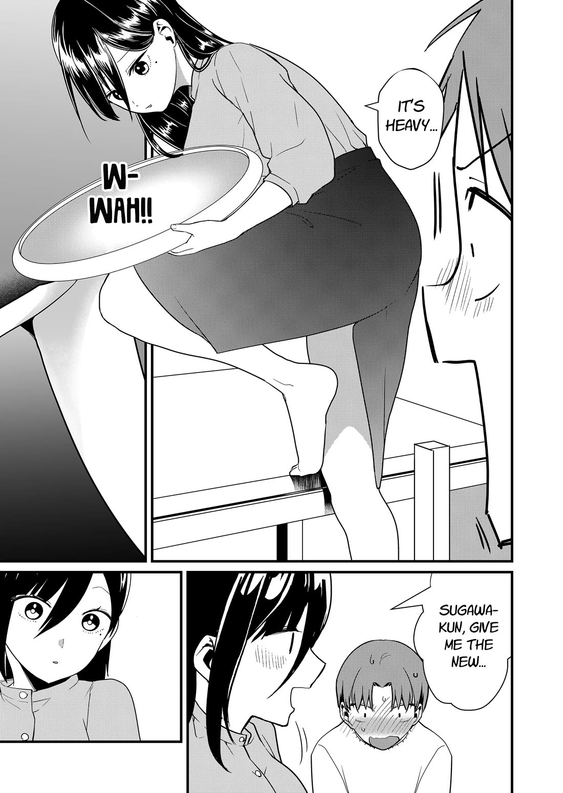 Tokimori-san Is Completely Defenseless!! Chapter 42 page 8 - Chapter 42: Tokimori-san replacing a light bulb