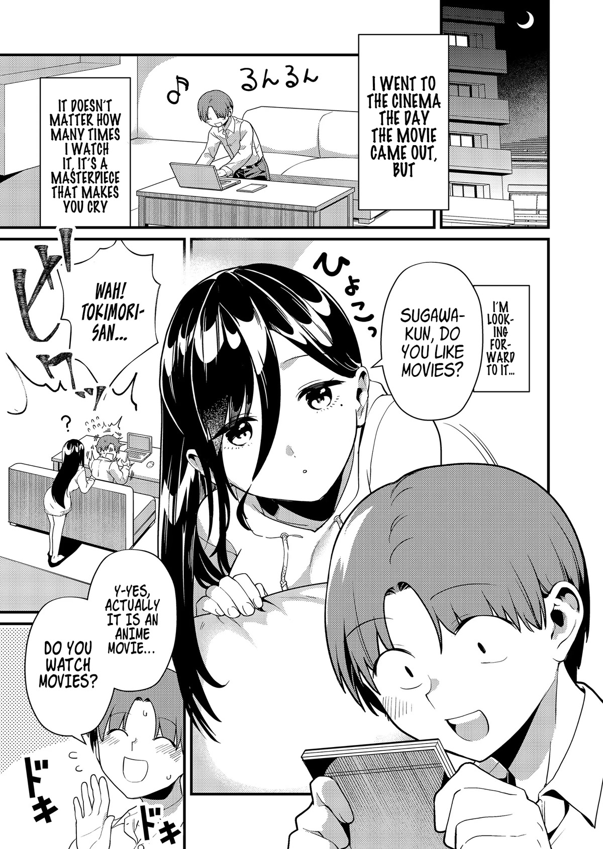 Tokimori-san Is Completely Defenseless!! Chapter 5 page 4 - Chapter 5: Tokimori-san and movies