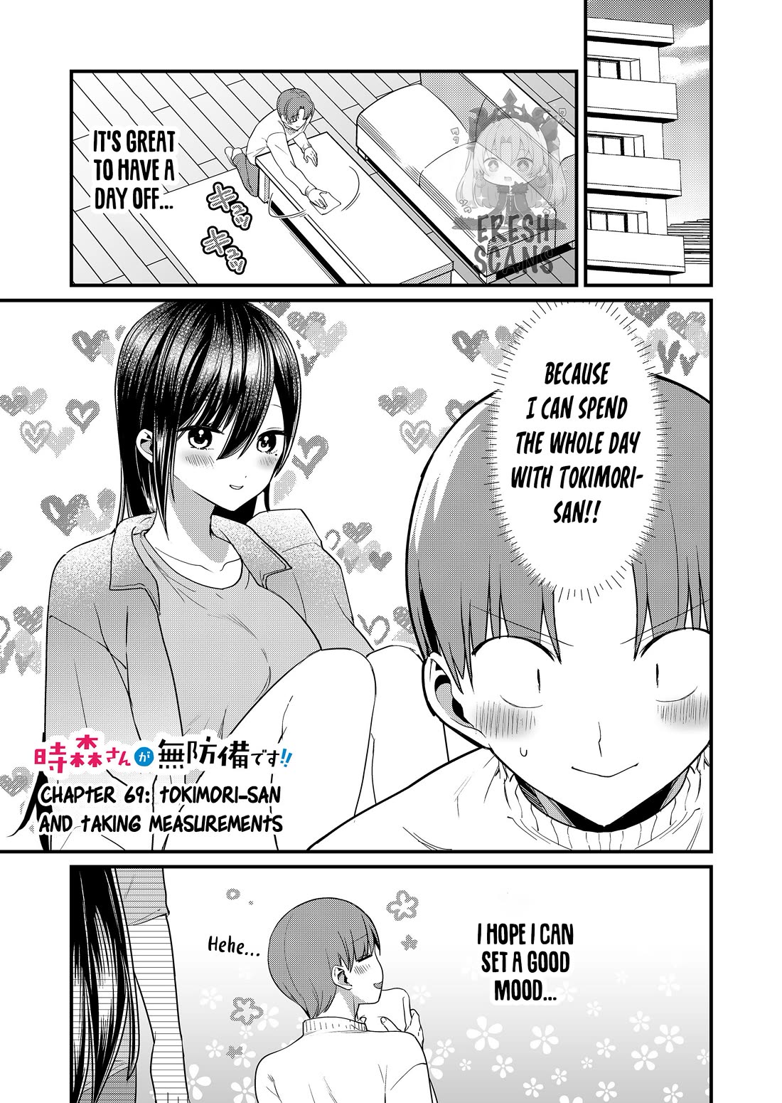 Tokimori-san Is Completely Defenseless!! Chapter 69 page 1 - Chapter 69: Tokimori-san and taking measurements