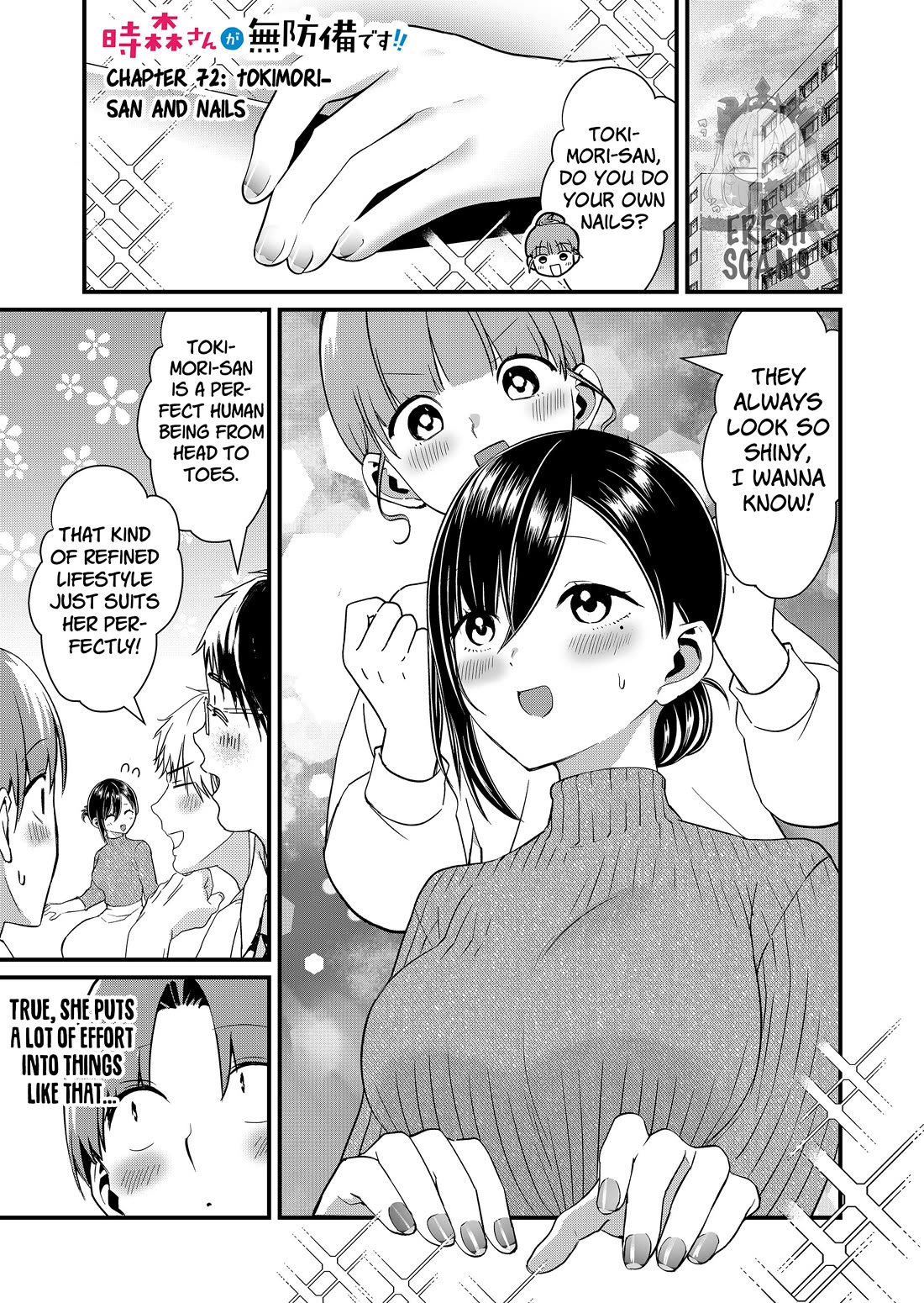 Tokimori-san Is Completely Defenseless!! Chapter 72 page 1 - Chapter 72: Tokimori-san and nails