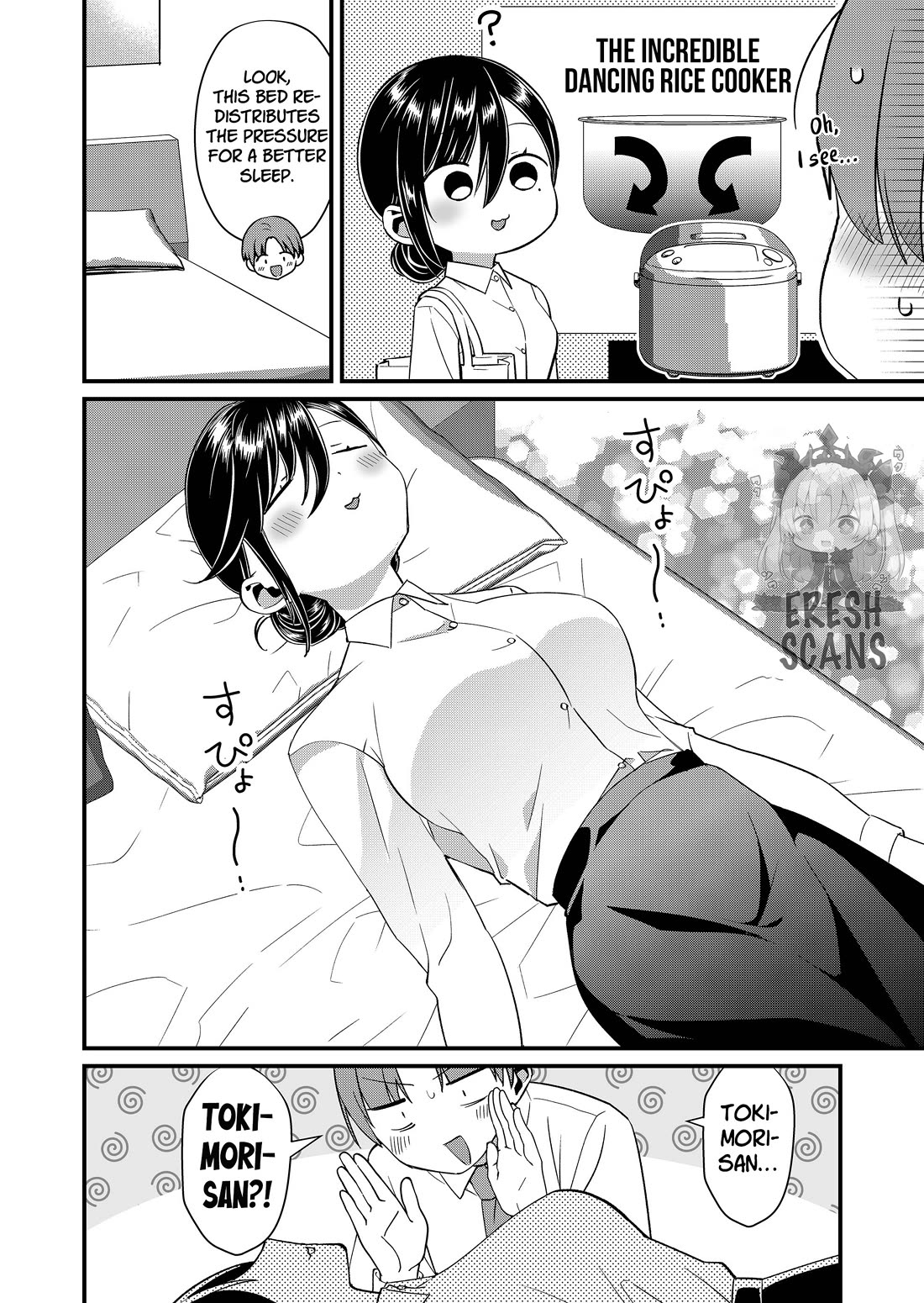 Tokimori-san Is Completely Defenseless!! Chapter 73 page 8 - Chapter 73: Replacing home appliances with Tokimori-san