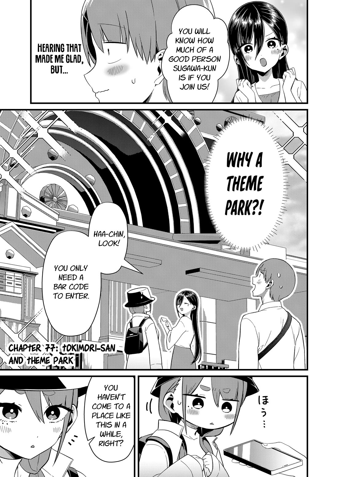 Tokimori-san Is Completely Defenseless!! Chapter 77 page 1 - Chapter 77: Tokimori-san and theme park