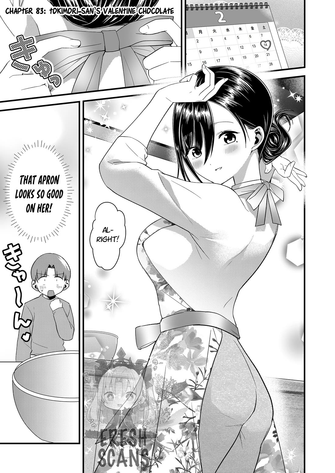 Tokimori-san Is Completely Defenseless!! Chapter 83 page 1 - Chapter 83: Tokimori-san's valentine chocolate