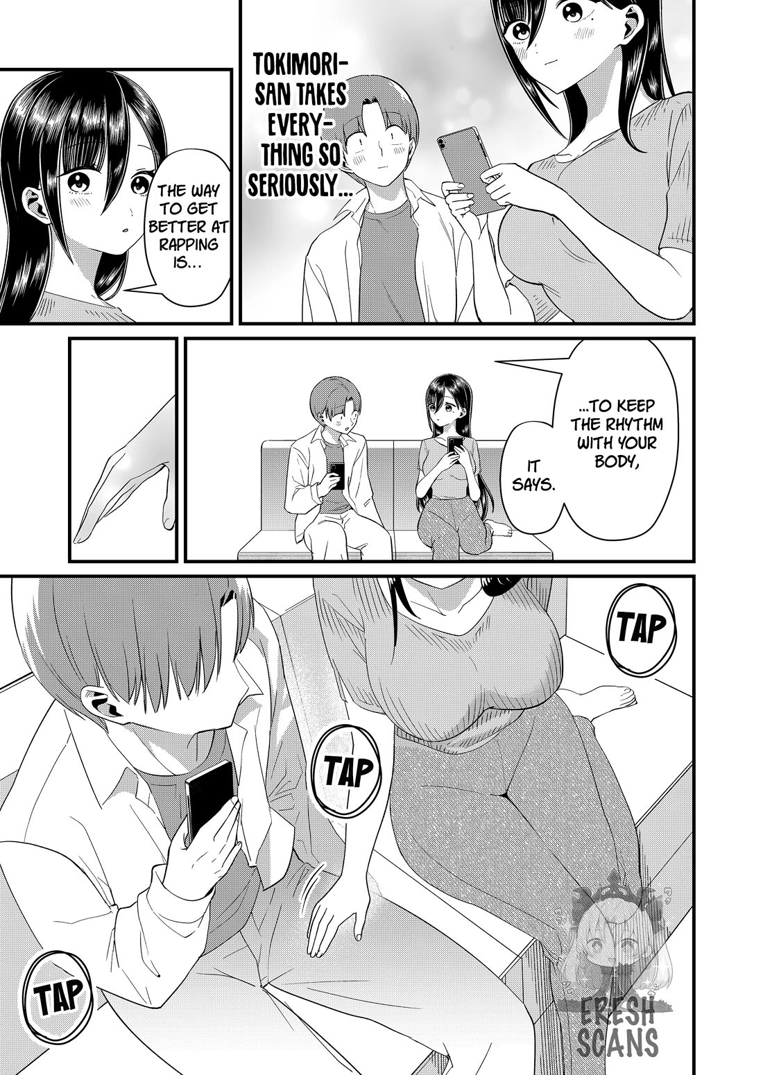 Tokimori-san Is Completely Defenseless!! Chapter 92 page 5 - Chapter 92: Tokimori-san and rap
