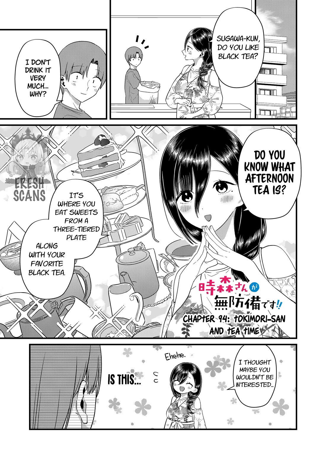 Tokimori-san Is Completely Defenseless!! Chapter 94 page 1 - Chapter 94: Tokimori-san and tea time