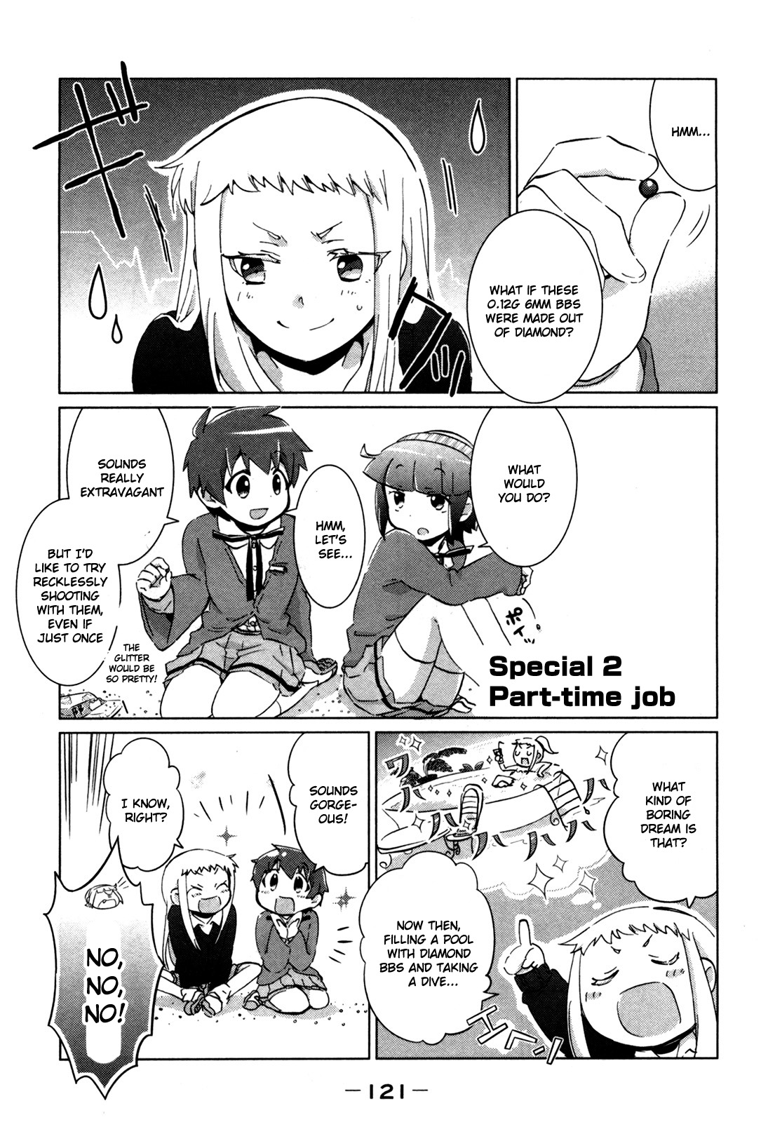 Tokurei Sochi Dantai Stella Jogakuin Koutouka C3 Bu Chapter 27.2 page 1 - Chapter 27.2: Special 2 - Part-time Job