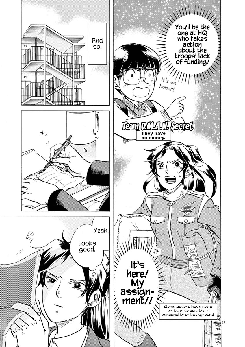 Tokusatsu Gagaga Chapter 27 page 16 - Chapter 27: Take Off From the Secret Base!