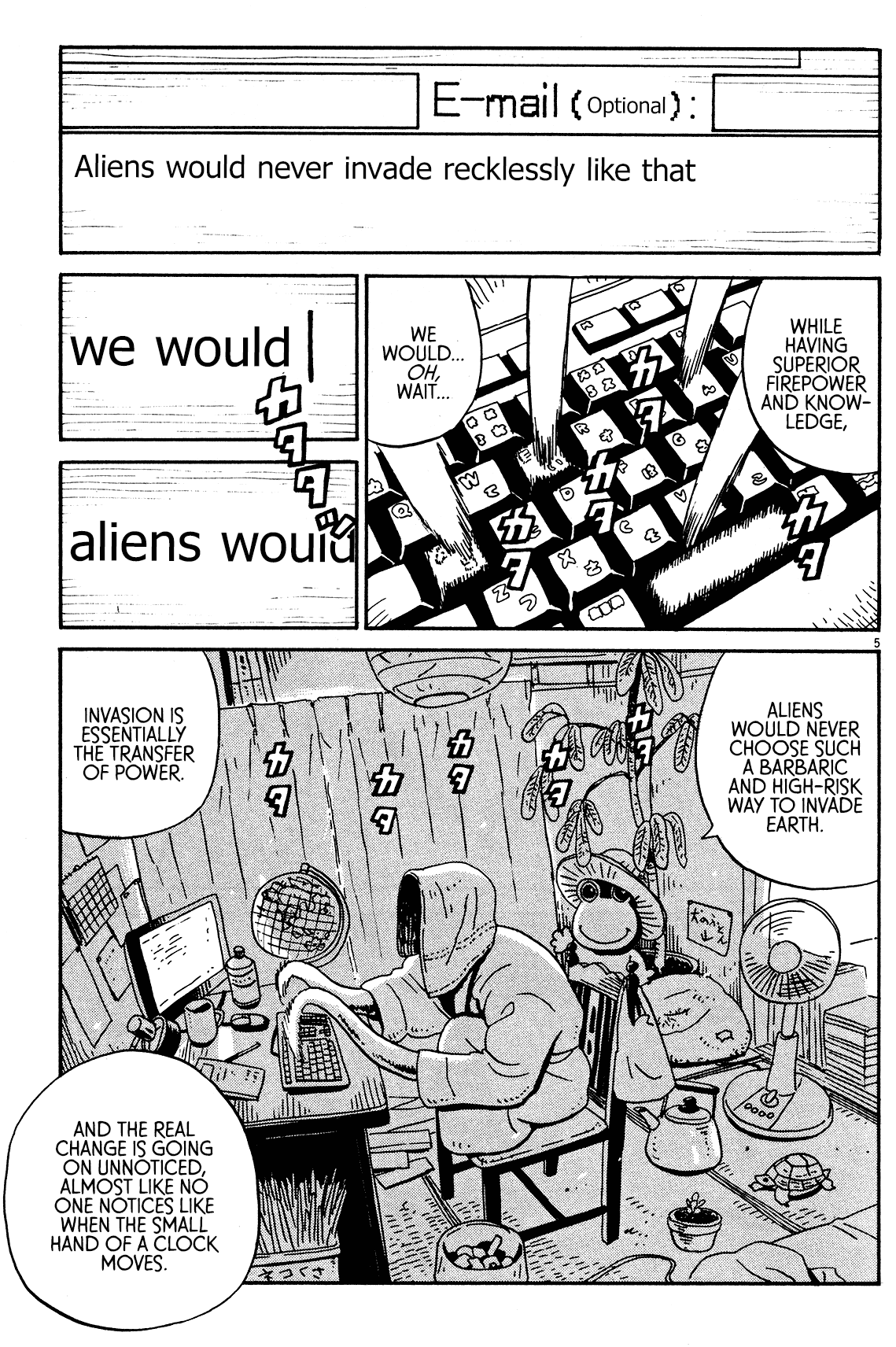 Tokyo Alien Brothers Chapter 3 page 5 - Chapter 3: Frisbee or a Dog?