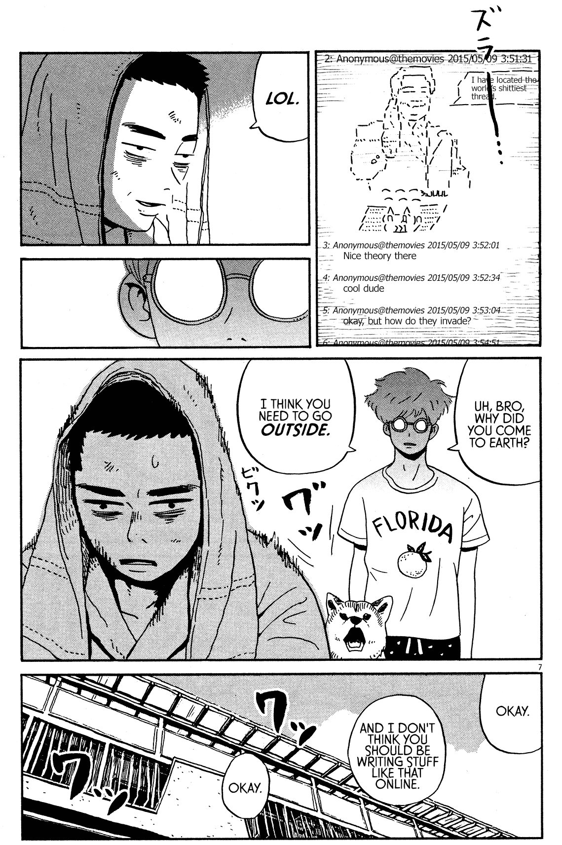 Tokyo Alien Brothers Chapter 3 page 7 - Chapter 3: Frisbee or a Dog?