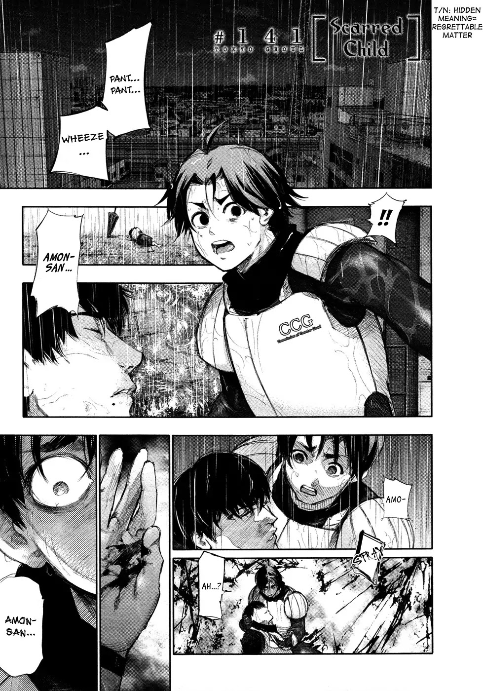 Tokyo Ghoul Chapter 141 page 1 - Chapter 141: Scarred Child