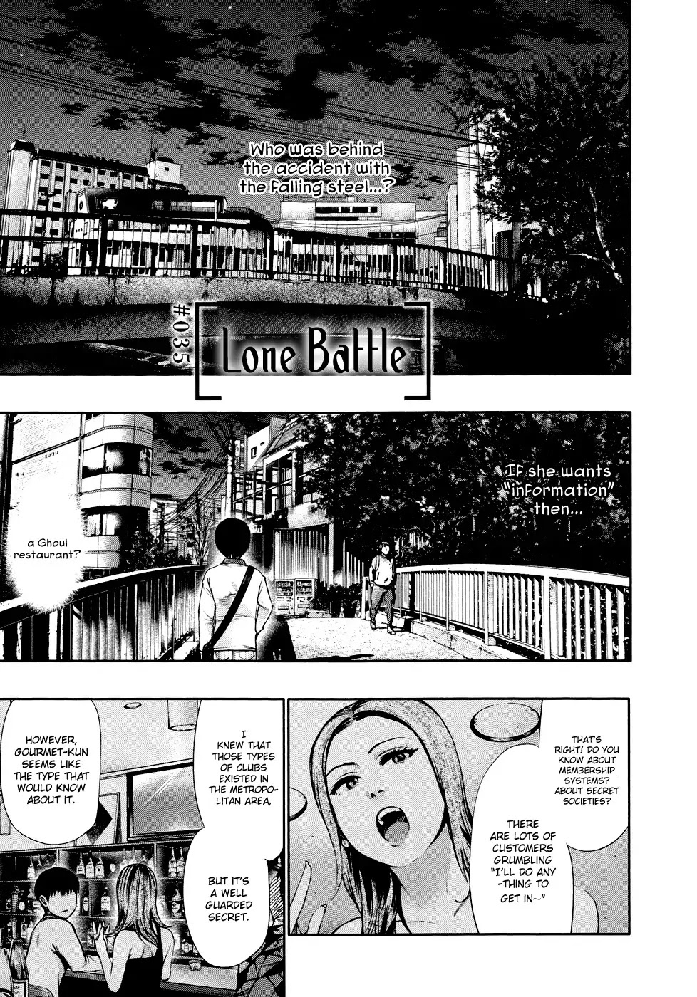 Tokyo Ghoul Chapter 35 page 2 - Chapter 35: Lone Battle