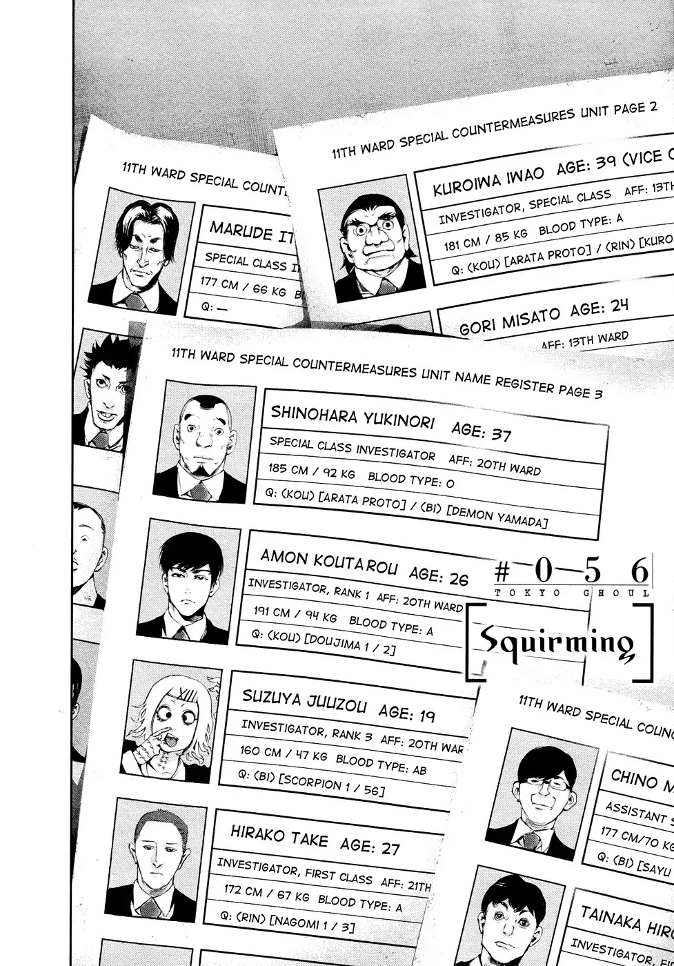Tokyo Ghoul Chapter 56 page 3 - Chapter 56: Squirming