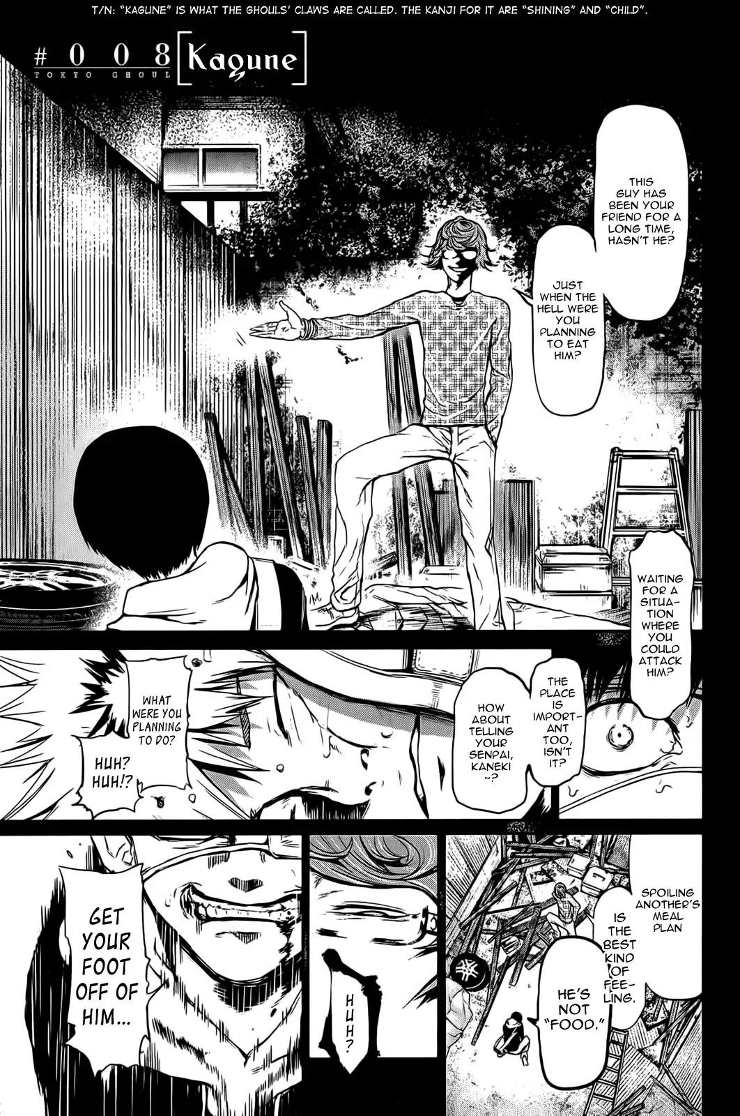 Tokyo Ghoul Chapter 8 page 2 - Chapter 8: Kagune