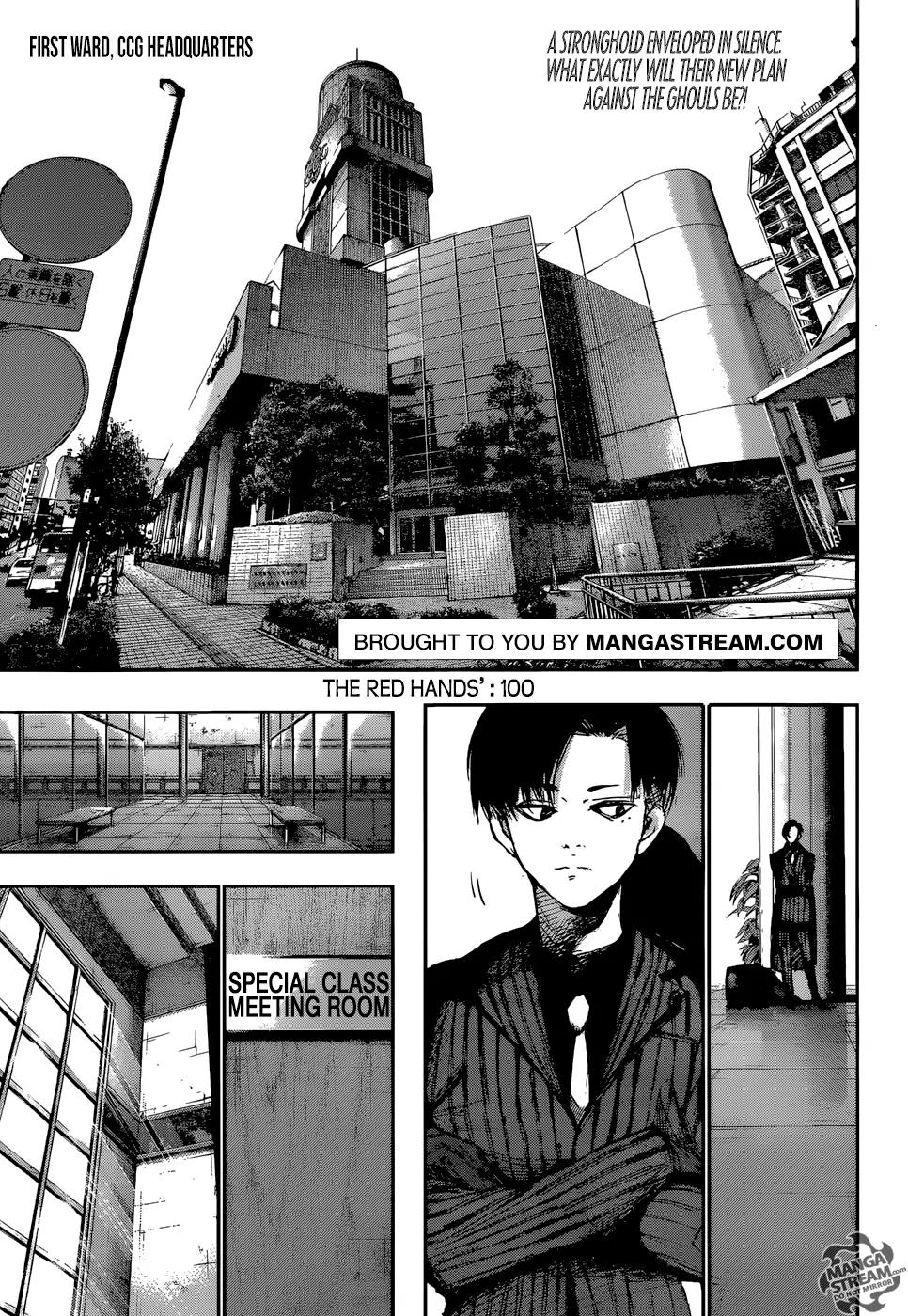 Tokyo Ghoul:re Chapter 100 page 3 - Chapter 100: The Red Hands