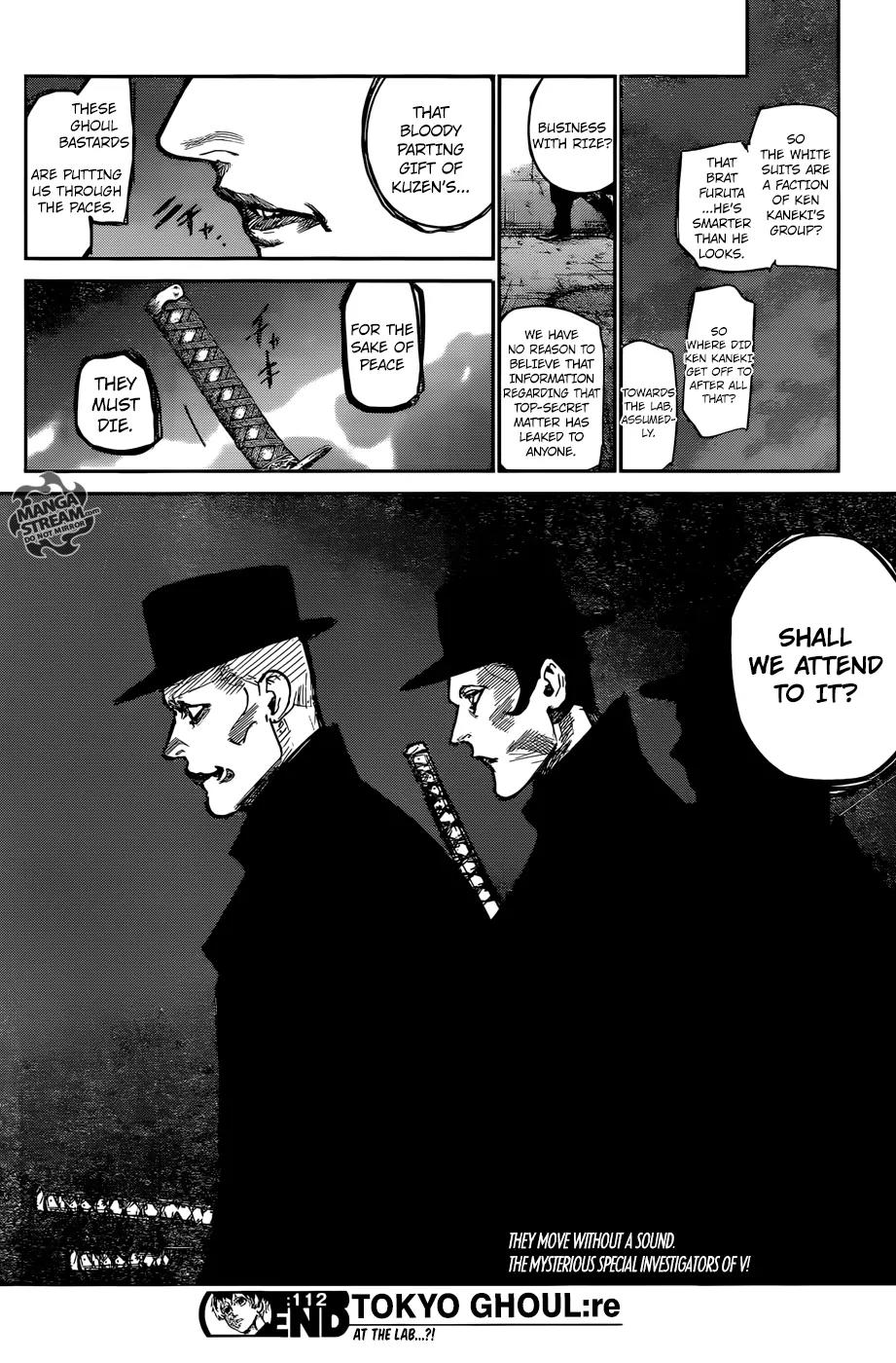 Tokyo Ghoul:re Chapter 112 page 19 - Chapter 112: Saved From The Web