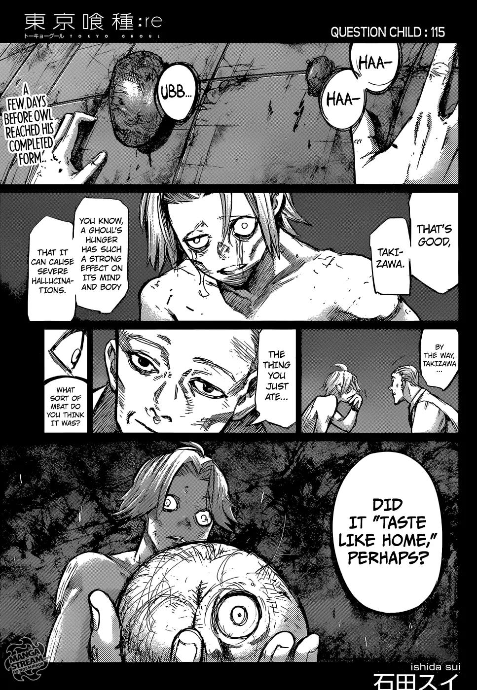 Tokyo Ghoul:re Chapter 115 page 1 - Chapter 115: Question Child
