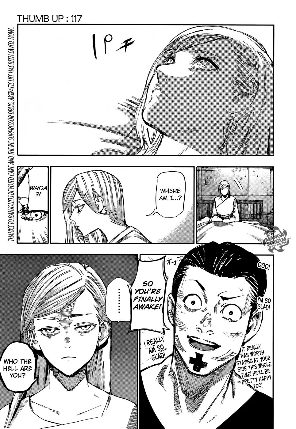 Tokyo Ghoul:re Chapter 117 page 3 - Chapter 117: Thumb Up