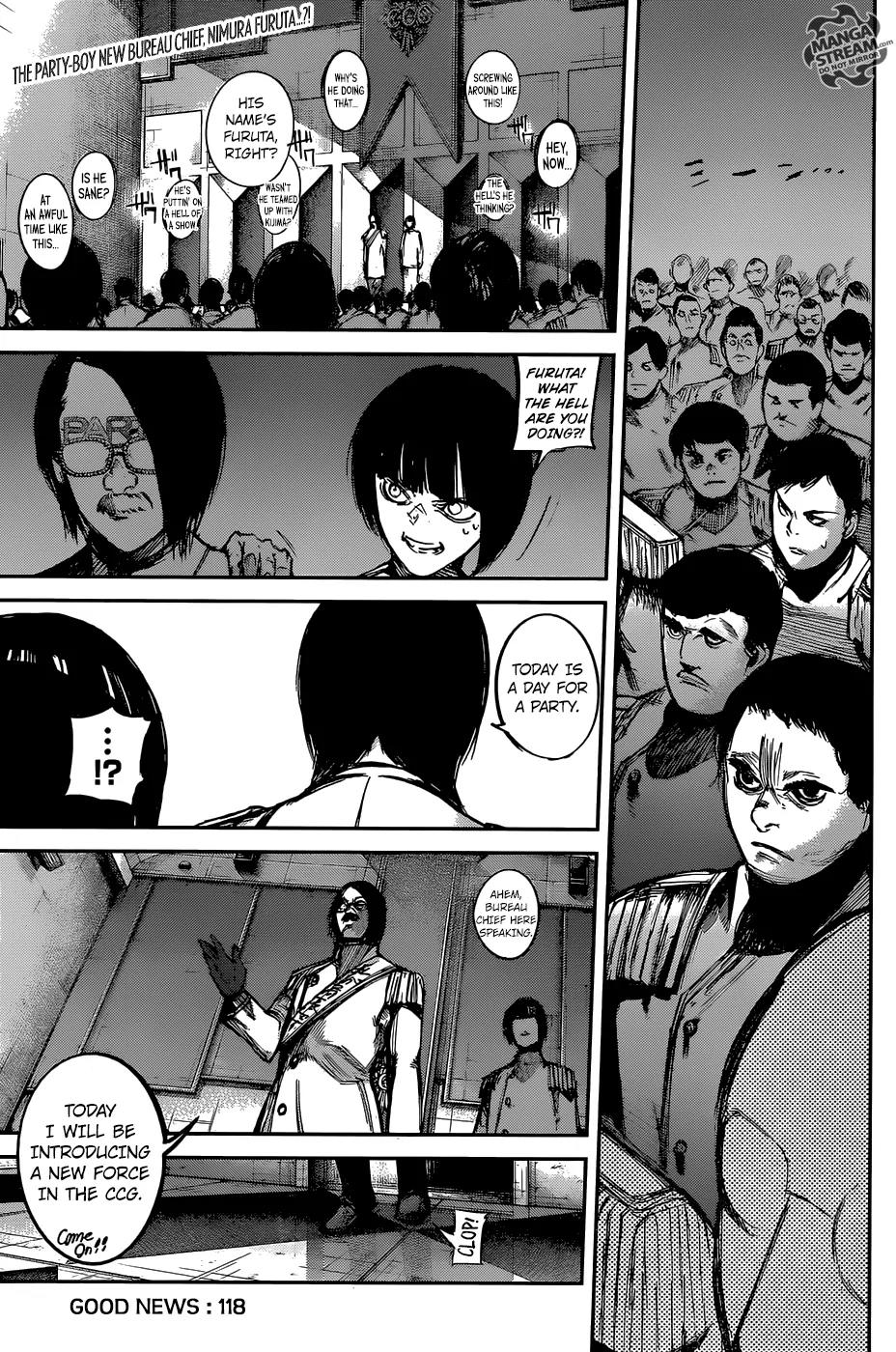 Tokyo Ghoul:re Chapter 118 page 3 - Chapter 118: Good News