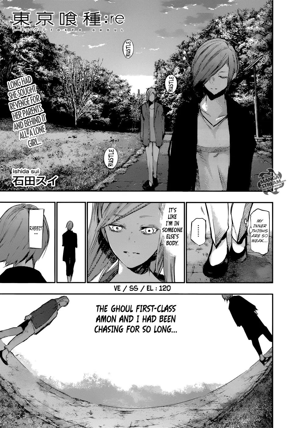 Tokyo Ghoul:re Chapter 120 page 1 - Chapter 120: VE / SS / EL