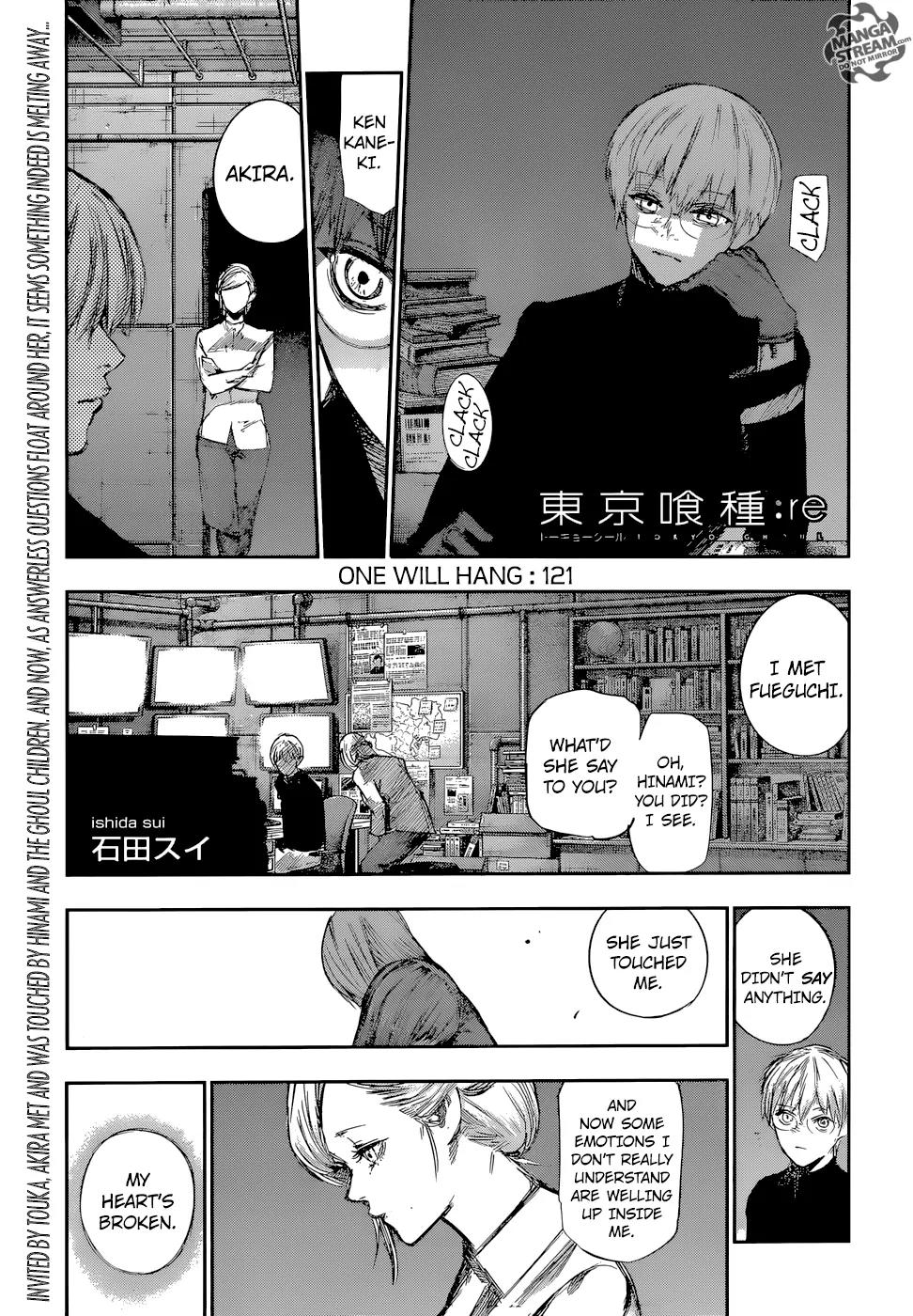Tokyo Ghoul:re Chapter 121 page 1 - Chapter 121: One Will Hang