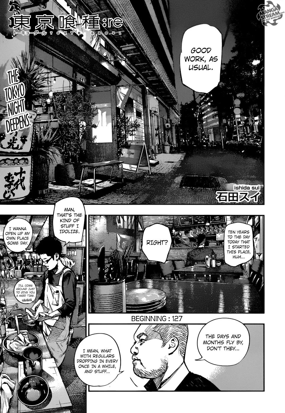 Tokyo Ghoul:re Chapter 127 page 1 - Chapter 127: Beginning