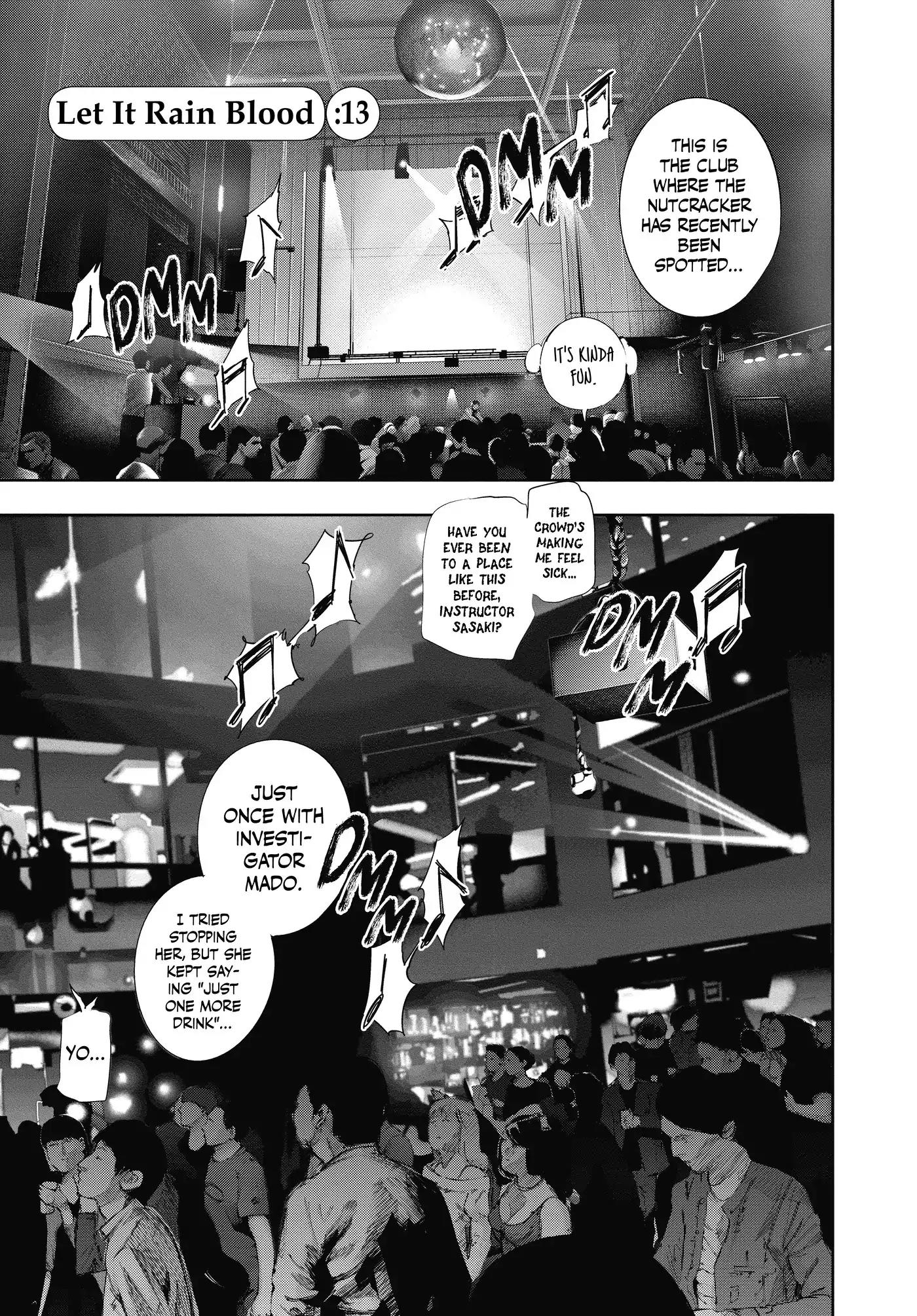 Tokyo Ghoul:re Chapter 13 page 1 - Chapter 13: Let It Rain Blood