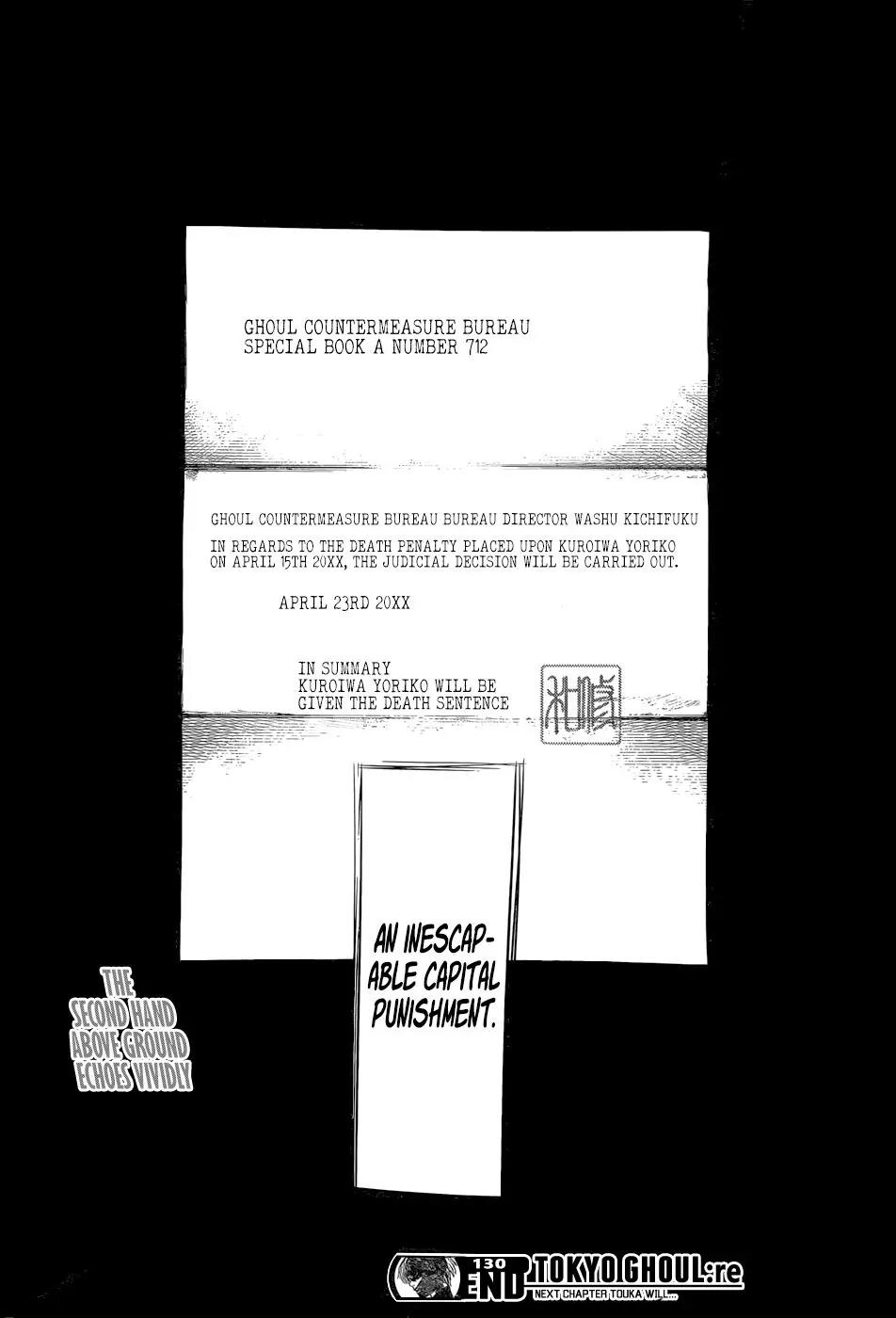 Tokyo Ghoul:re Chapter 130 page 19 - Chapter 130: Meaningless