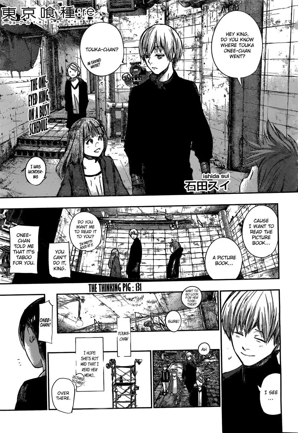 Tokyo Ghoul:re Chapter 131 page 1 - Chapter 131: The Thinking Pig