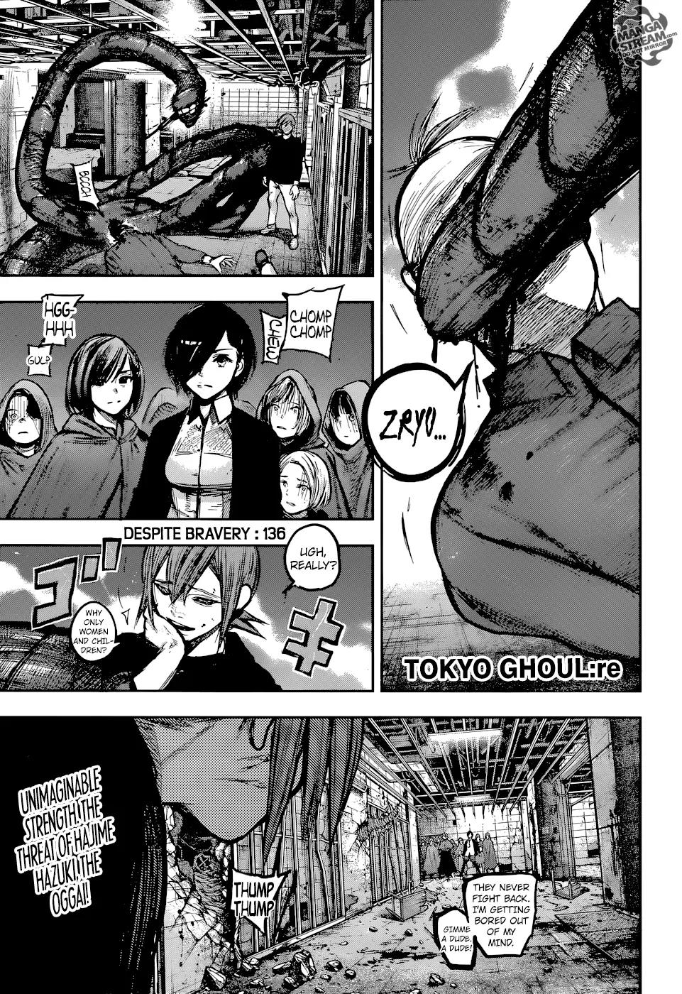 Tokyo Ghoul:re Chapter 136 page 1 - Chapter 136: Despite Bravery