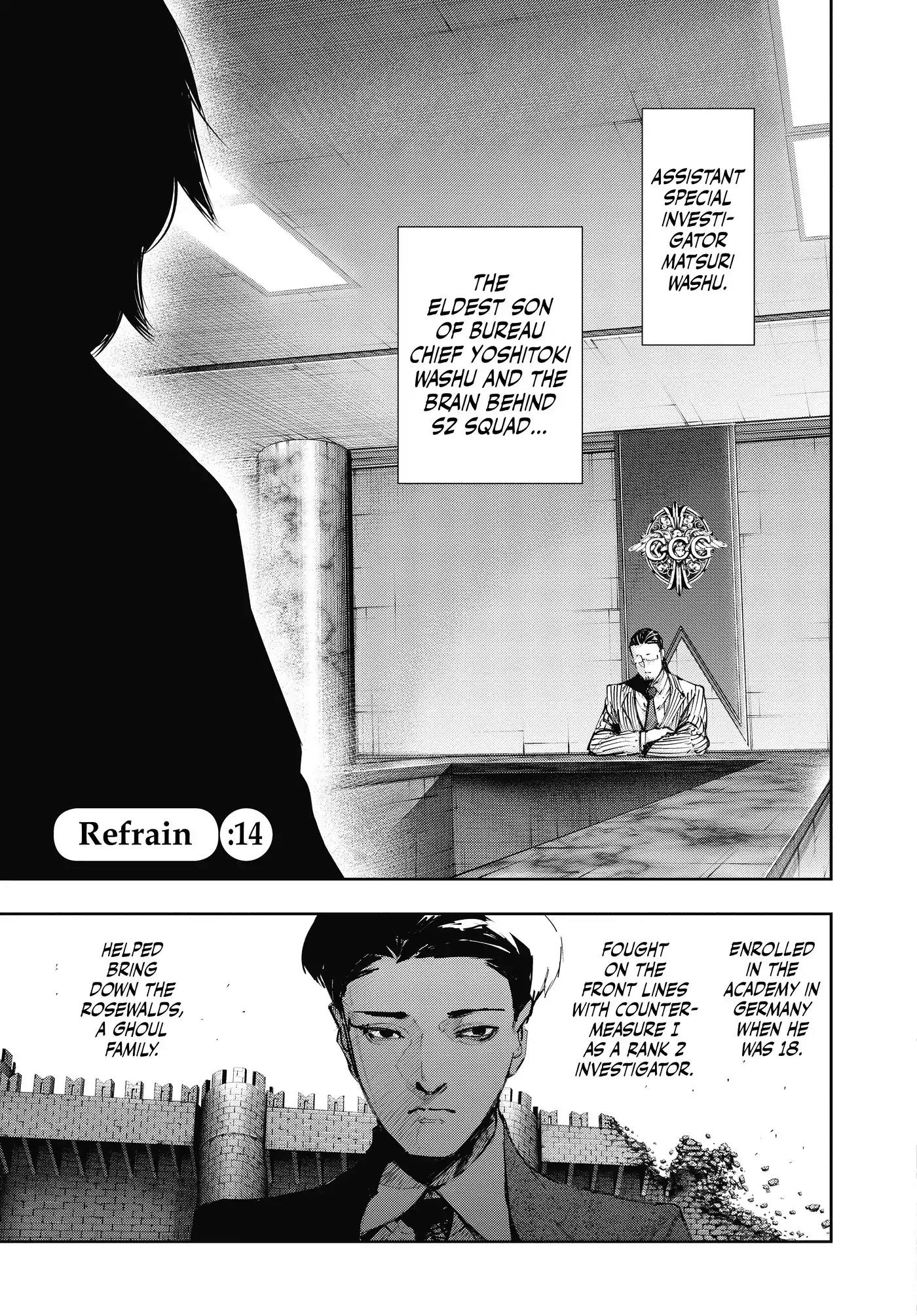 Tokyo Ghoul:re Chapter 14 page 1 - Chapter 14: Refrain