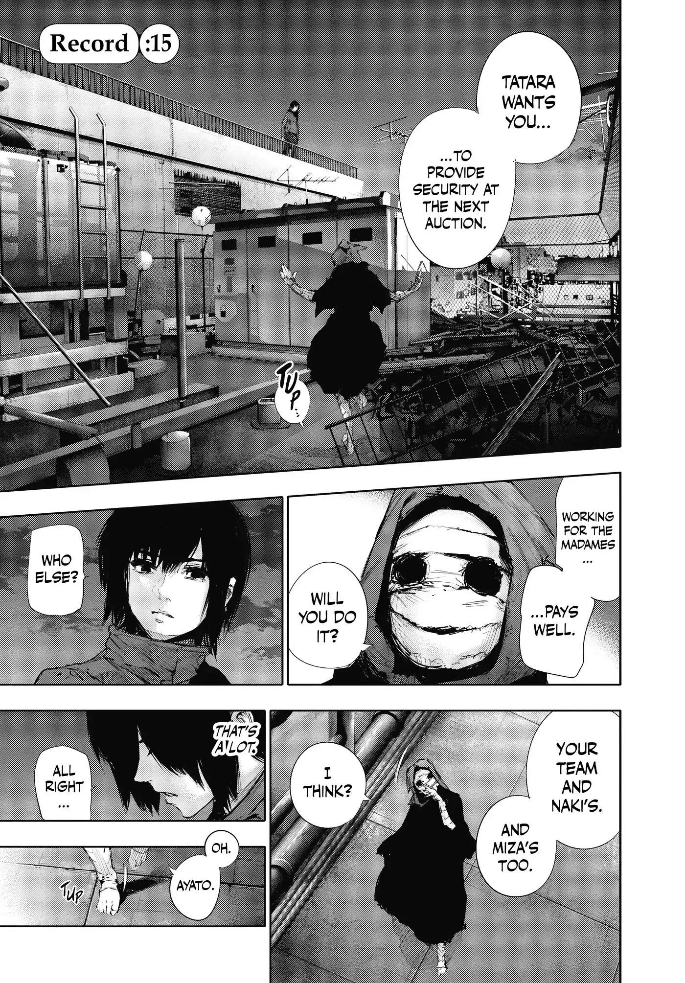 Tokyo Ghoul:re Chapter 15 page 1 - Chapter 15: Record