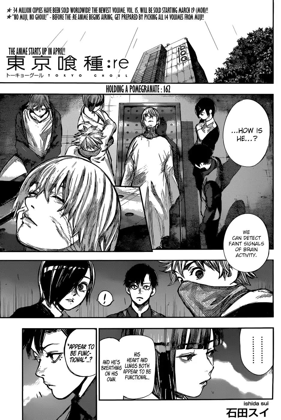 Tokyo Ghoul:re Chapter 162 page 1 - Chapter 162: Holding a Pomegranate