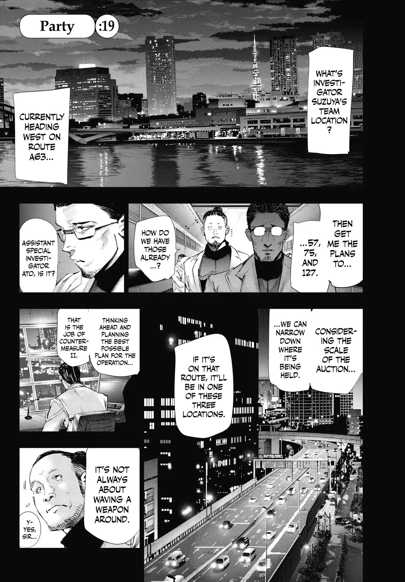 Tokyo Ghoul:re Chapter 19 page 1 - Chapter 19: Party