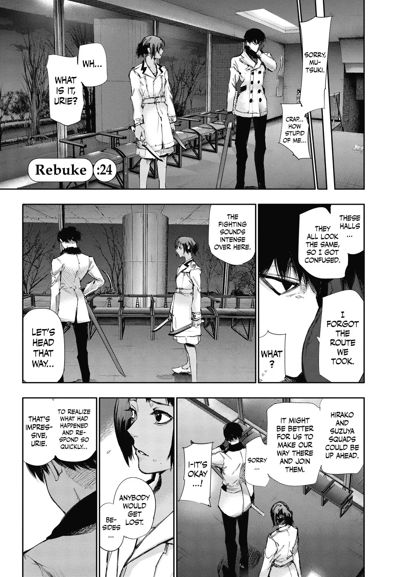 Tokyo Ghoul:re Chapter 24 page 1 - Chapter 24: Rebuke