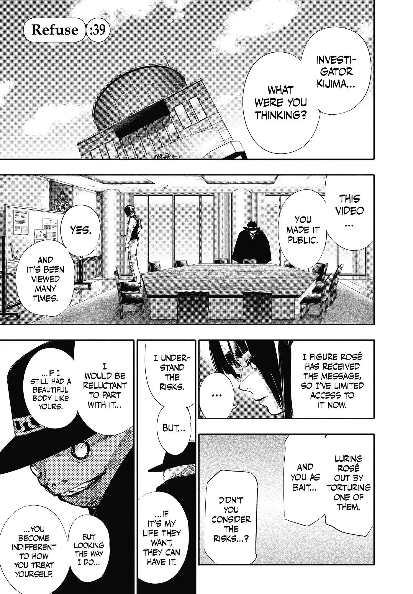 Tokyo Ghoul:re Chapter 39 page 1 - Chapter 39: Refuse