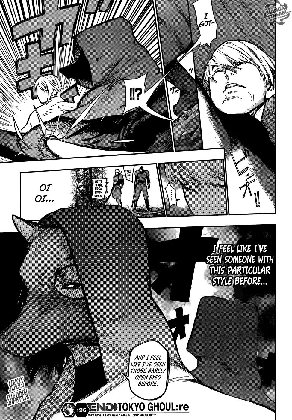 Tokyo Ghoul:re Chapter 96 page 20 - Chapter 96: Clotting Blood