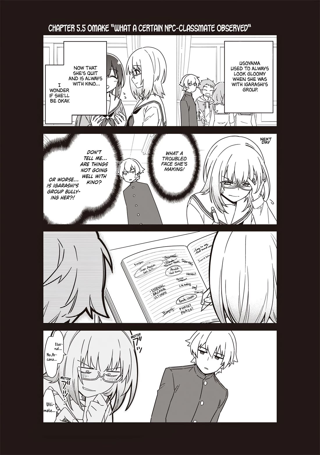 Tokyo KINOKO: The World's Strongest High School Girl with the Weakest Social Skills Chapter 5.5 page 1 - Chapter 5.5: What A Certain NPC-Classmate Observed